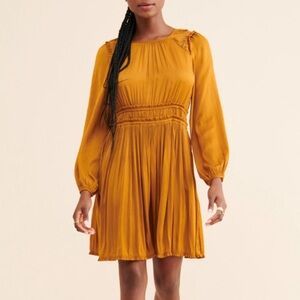 Anthropologie Golden Long Sleeve Dress